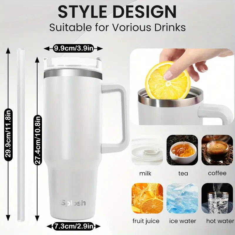 Multi-Color Travel Tumbler with Spill-Proof Lid - 1180ml/40oz