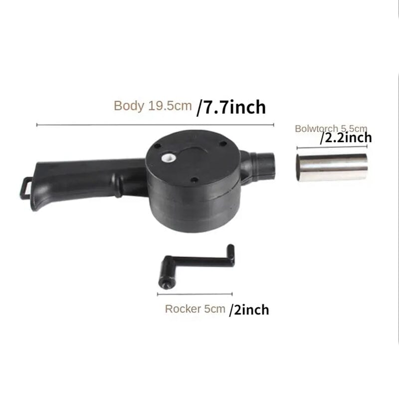 Portable Hand-Operated Blower for BBQ, Camping, and Fire Making