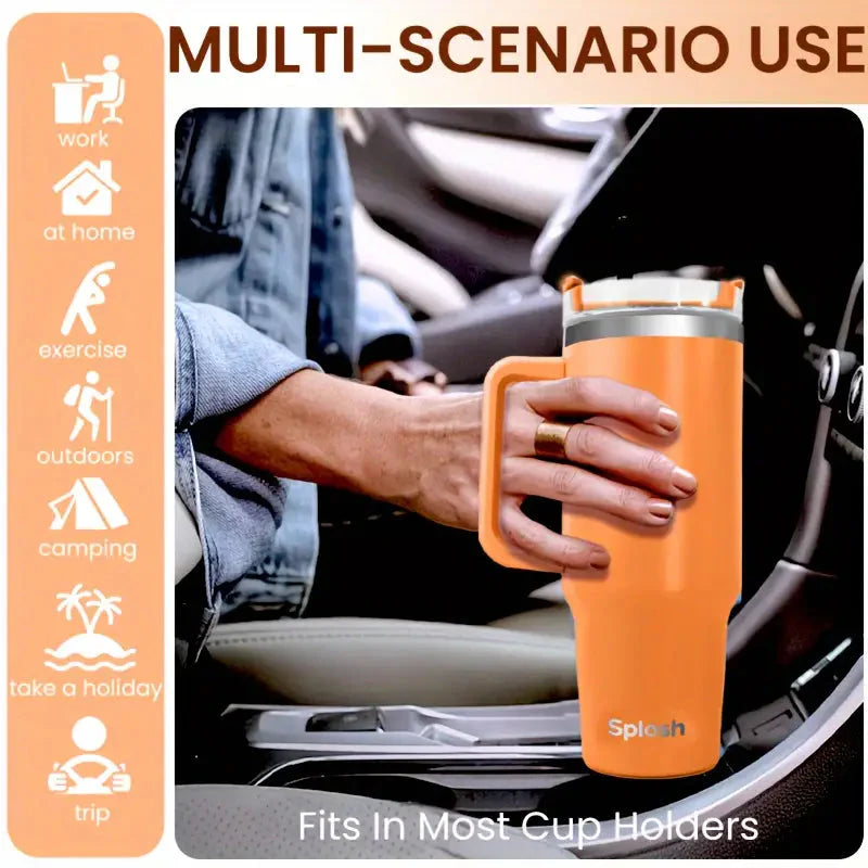 Multi-Color Travel Tumbler with Spill-Proof Lid - 1180ml/40oz