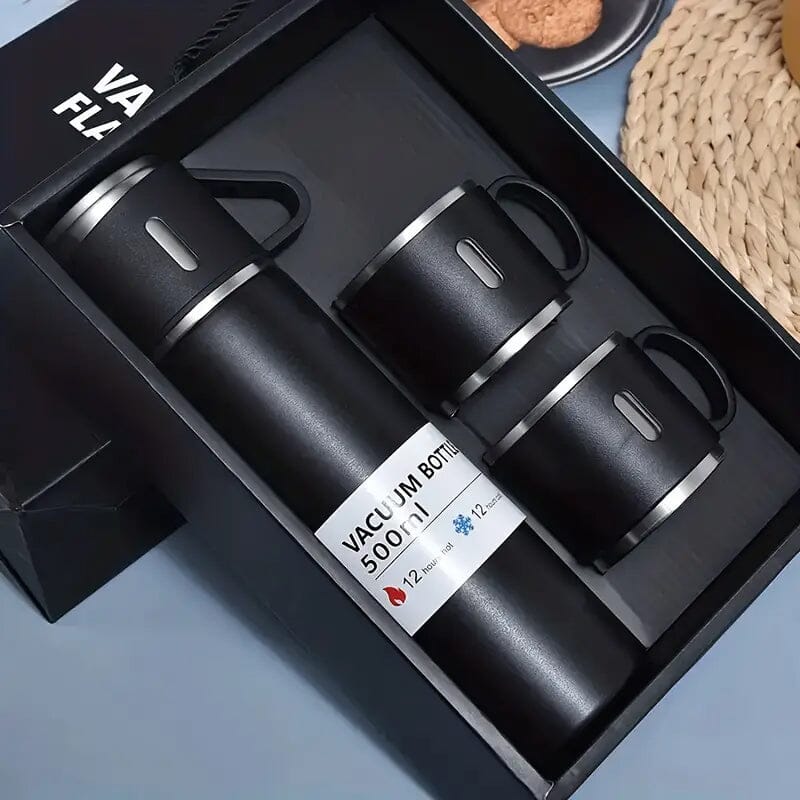 Insulated Stainless Steel Vacuum Flask Set