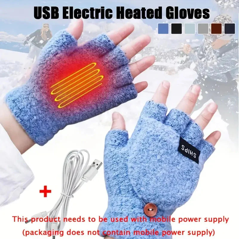 USB Electric Heating Adjustable Temperature Gloves
