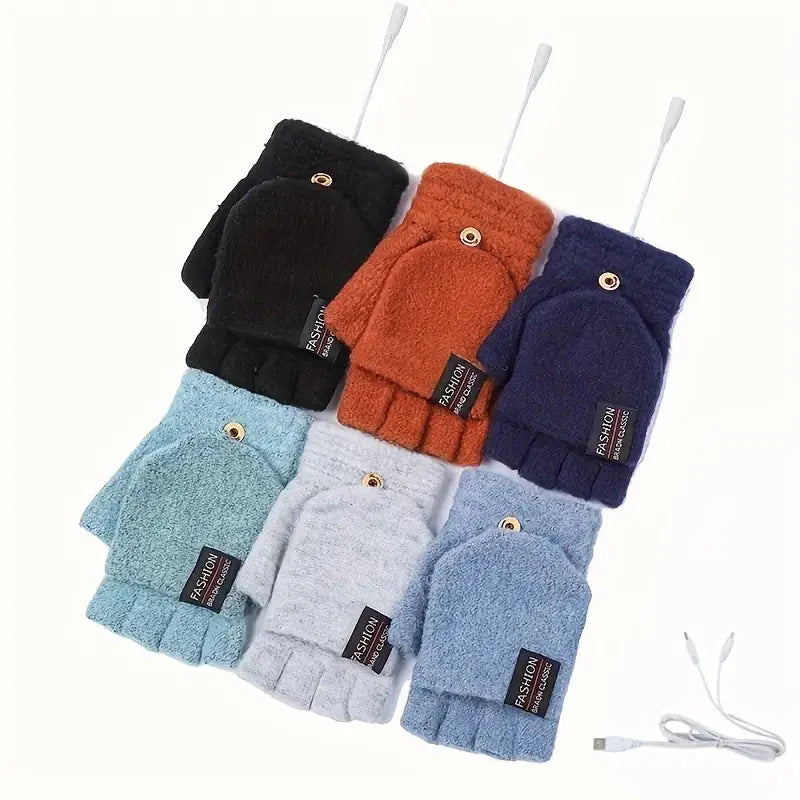 USB Electric Heating Adjustable Temperature Gloves