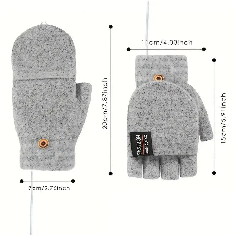USB Electric Heating Adjustable Temperature Gloves